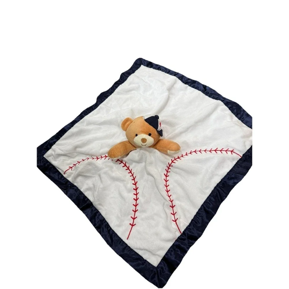 2x Baby Bear Lovey Snuggie Blankie Blanket ‎ Bundle Baseball